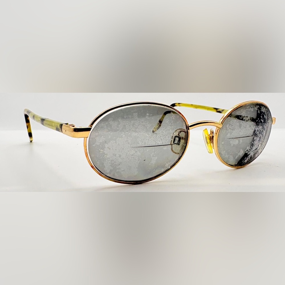 Capezio Gold Oval Metal Sunglasses Frames Only